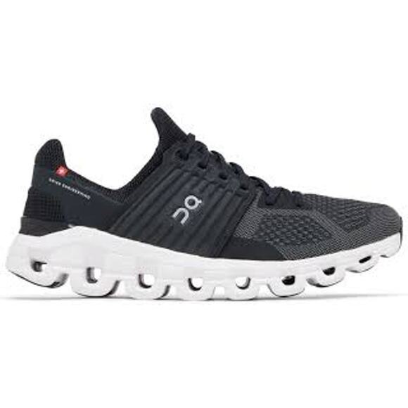 On Running Cloudswift Men's Helion Superfoam Trainers in Black/Rock 8 - Picture 1 of 9